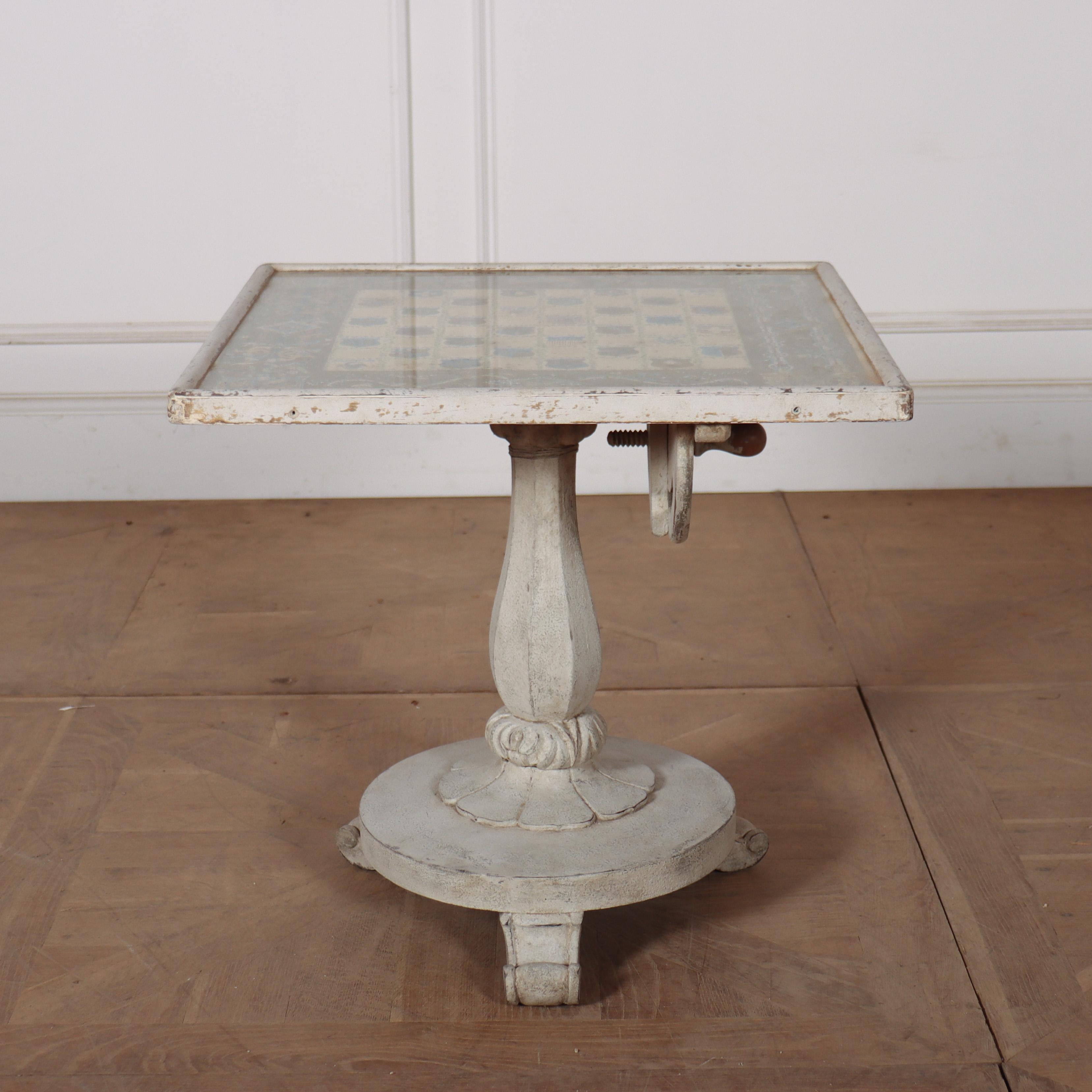 Small 19th C lamp table with an unusually decorated top. 1890.

Reference: 8083

Dimensions
22.5 inches (57 cms) Wide
22.5 inches (57 cms) Deep
22.5 inches (57 cms) High