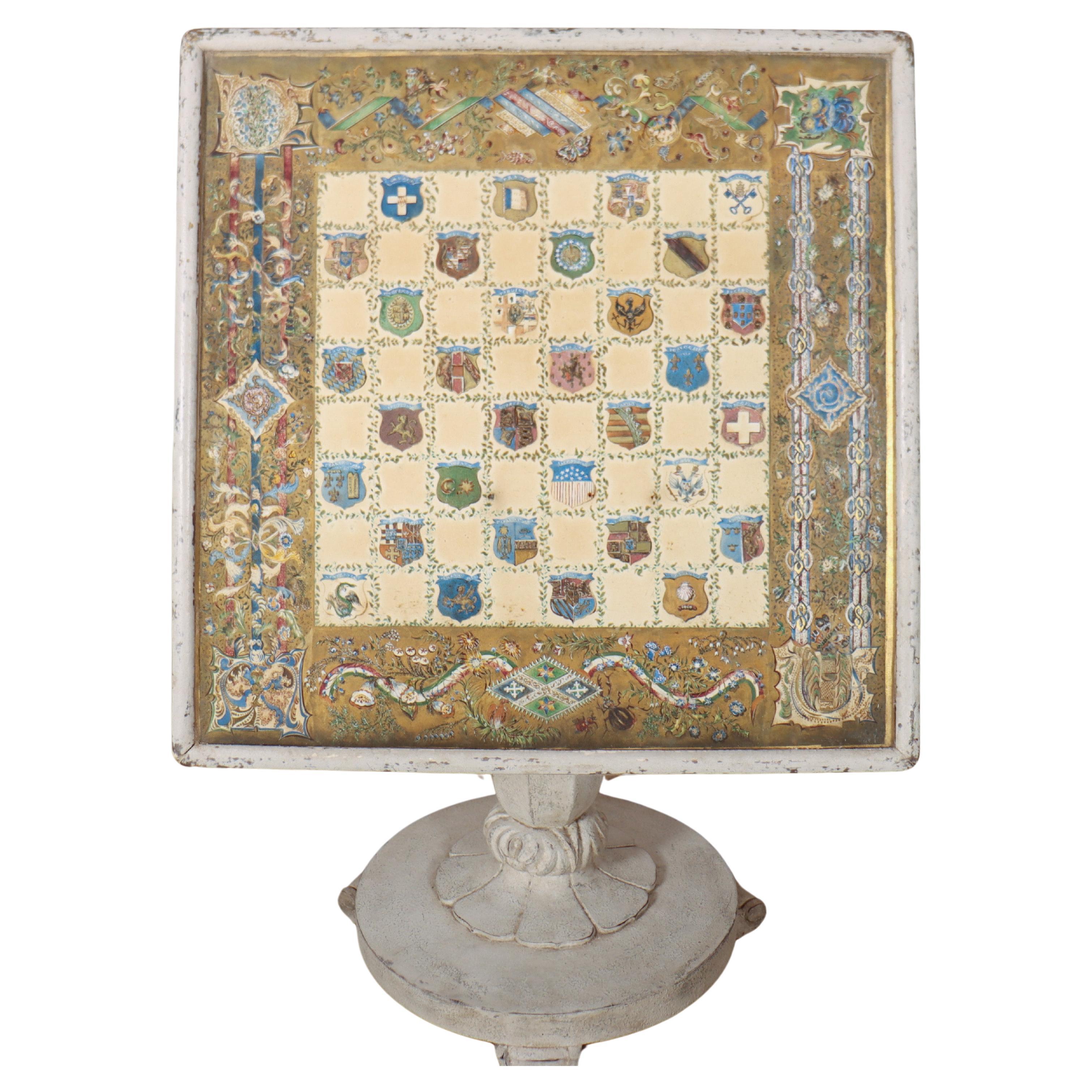 Petite table de lampe peinte