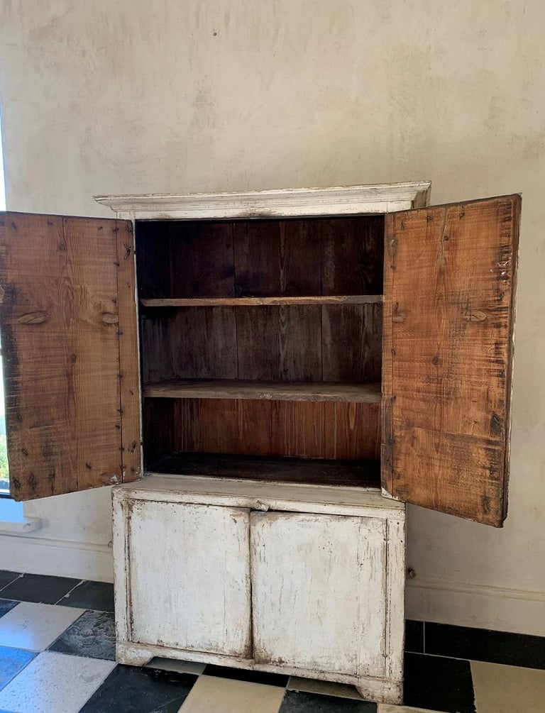 Small Painted Primitive Cupboard, 19th Century For Sale at 1stdibs