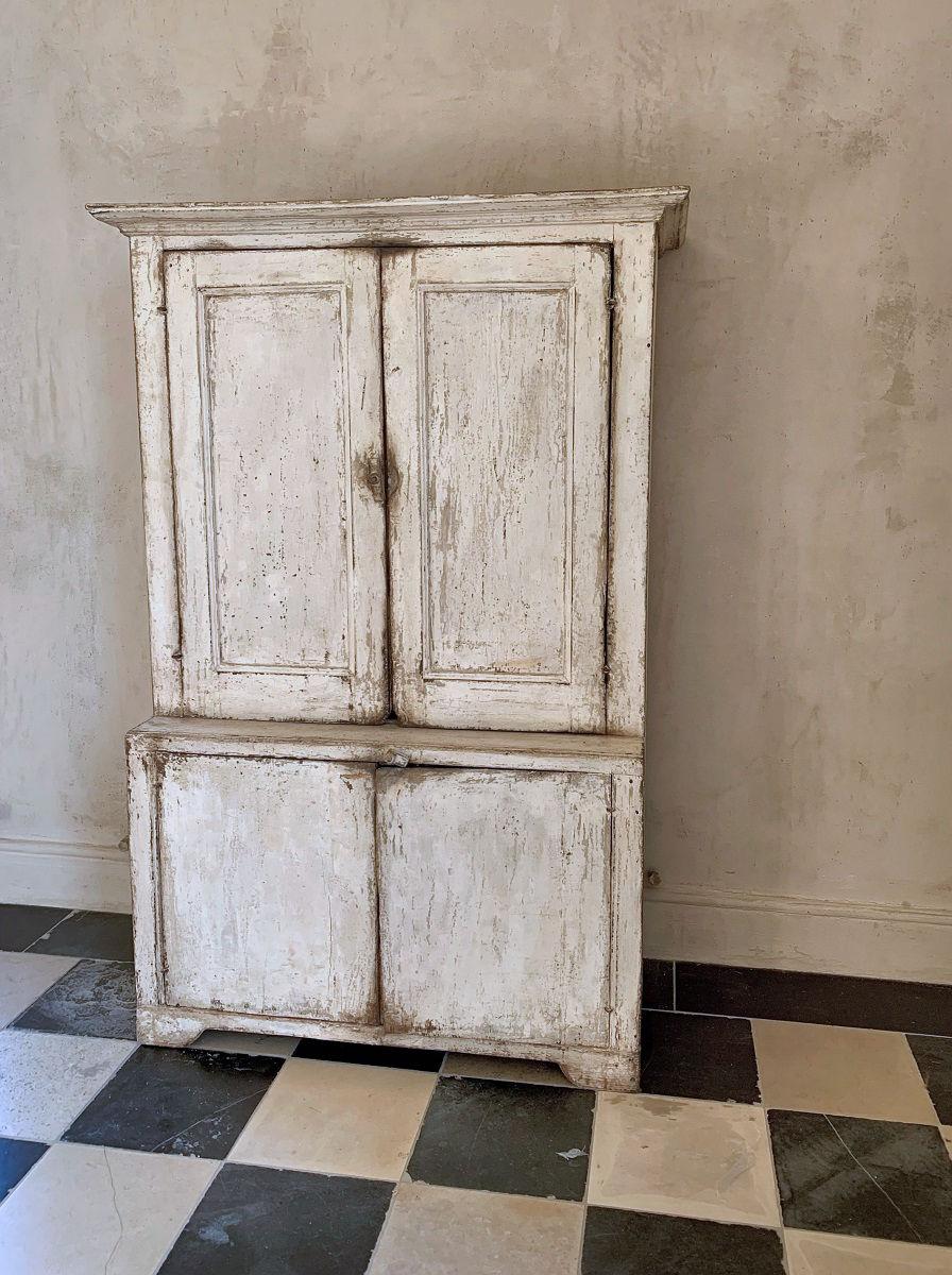 Small Painted  Cupboard, 19th Century 9