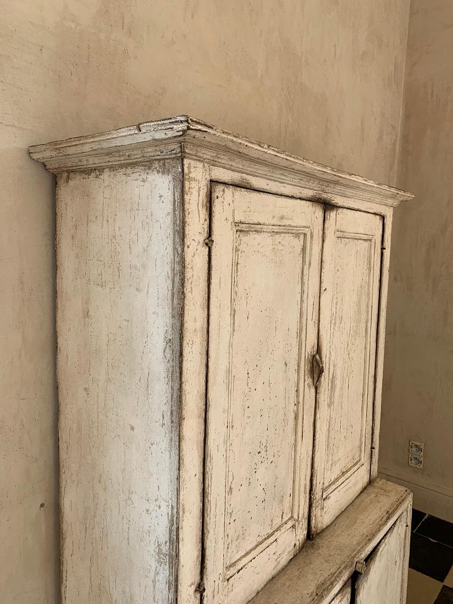Softwood Small Painted  Cupboard, 19th Century For Sale