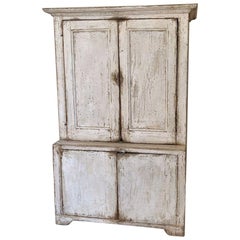 Antique Small Painted  Cupboard, 19th Century