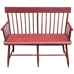 Small Painted Windsor Bench, circa 1830