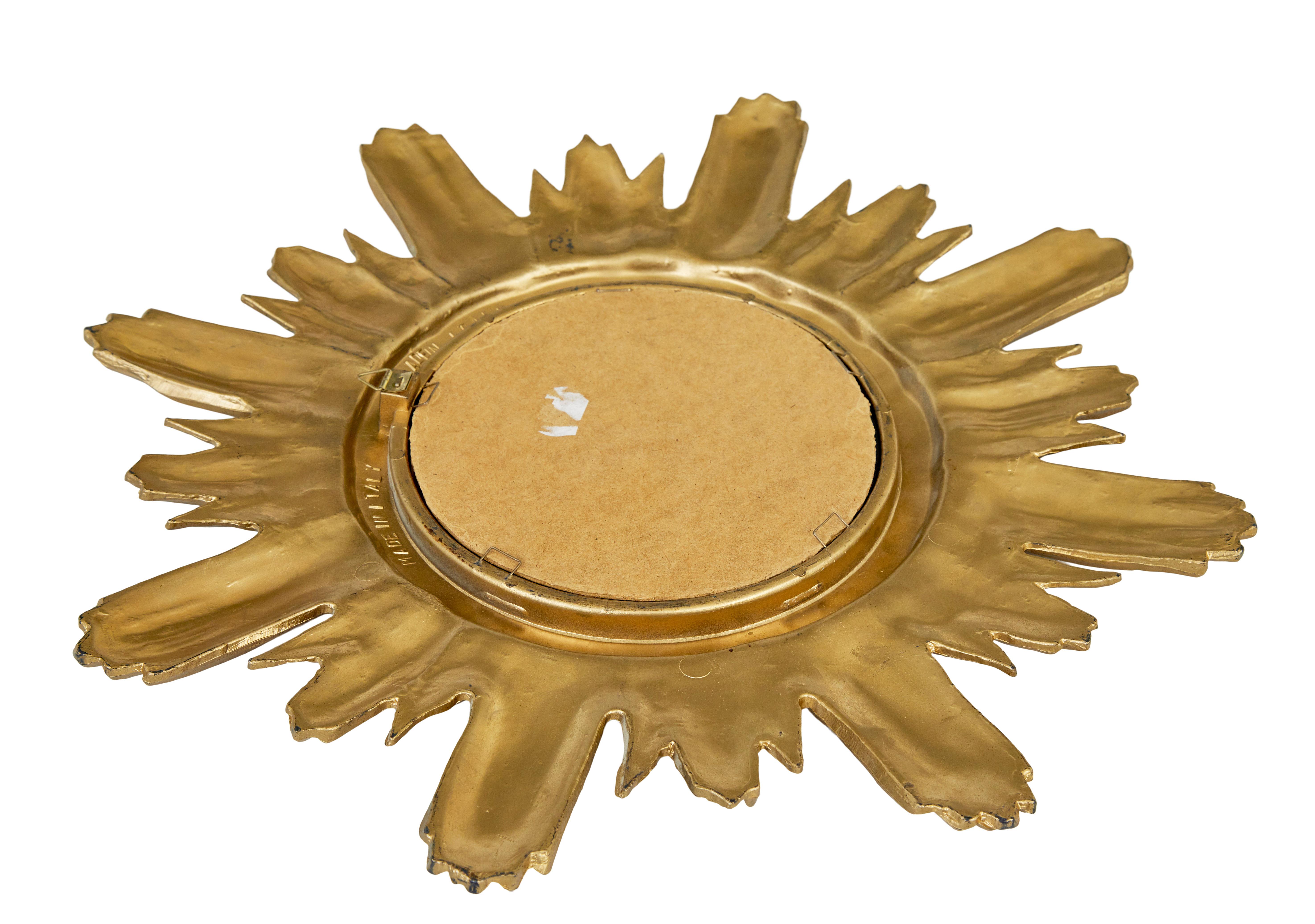 20th Century Small pair of 20th century Italian sunburst mirrors