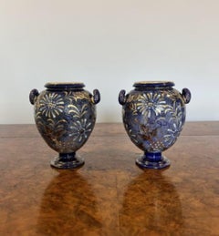 Small pair of  antique Doulton vases