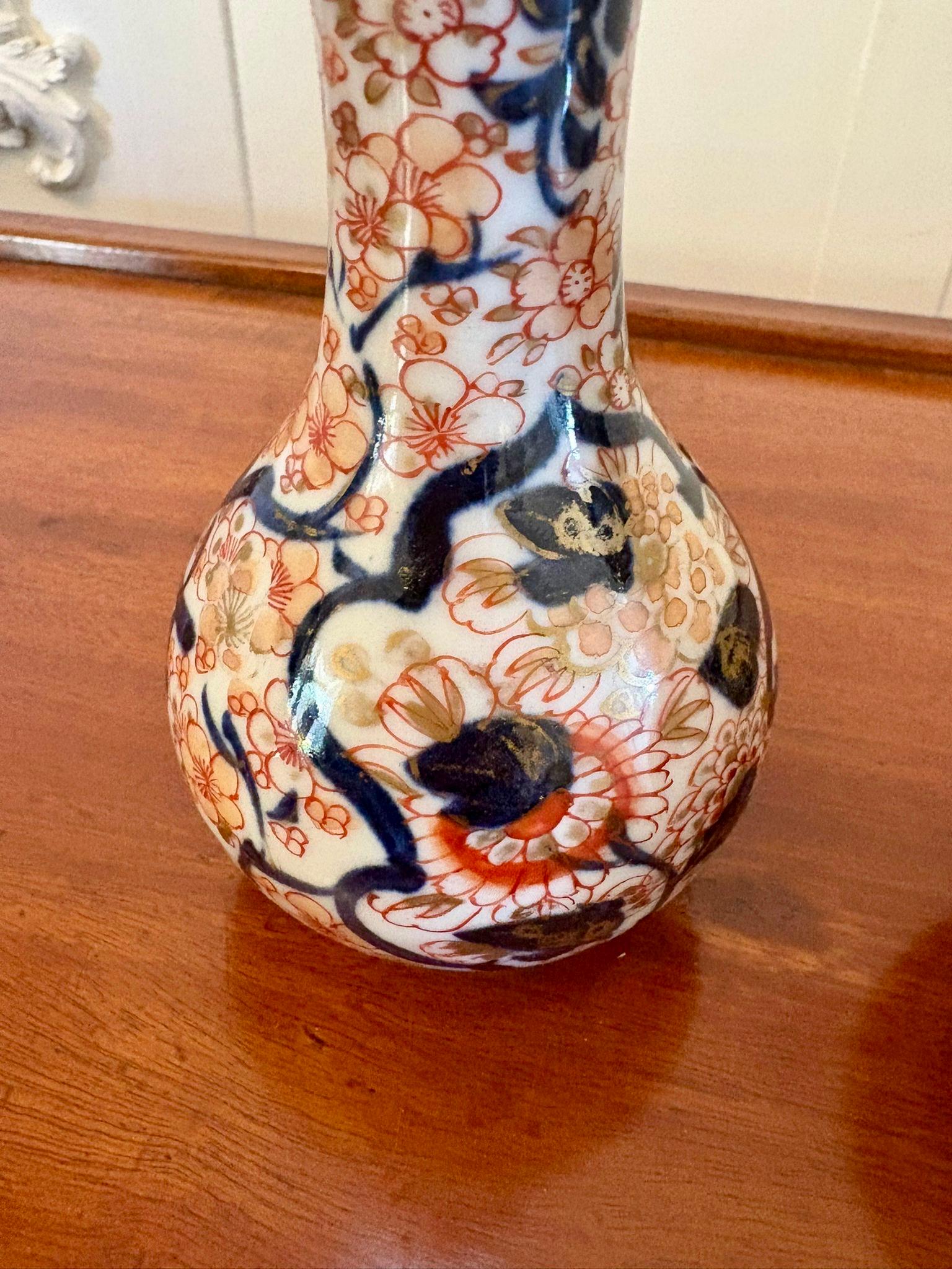 20th Century Small Pair of Antique Edwardian Quality Japanese Imari Vases For Sale