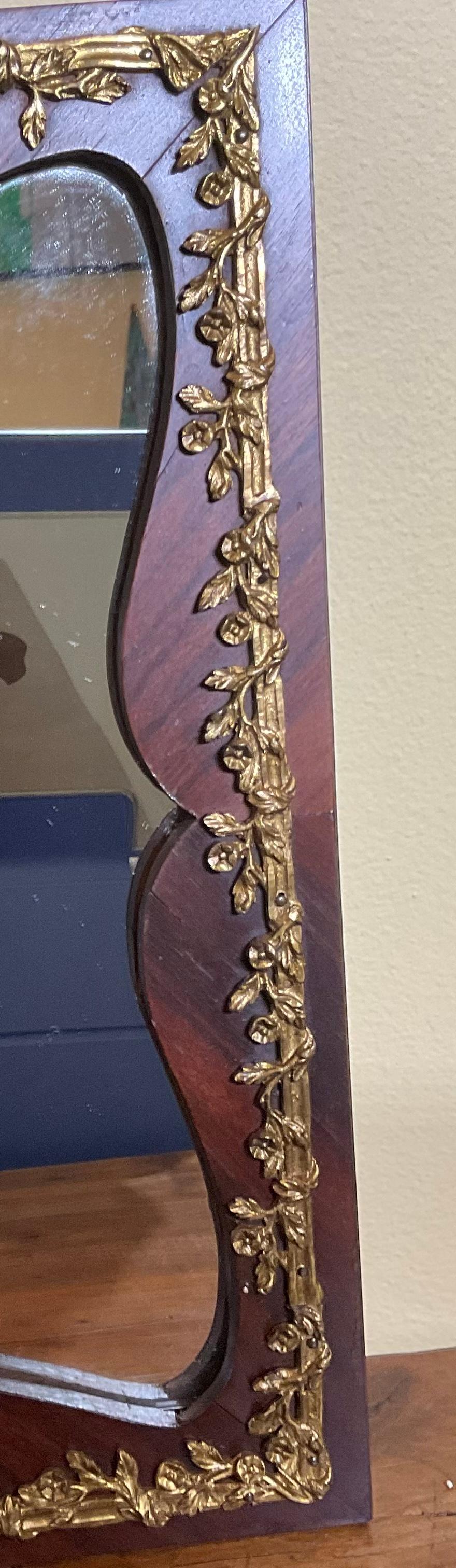 Small Pair of Antique Wall Mirror For Sale 1