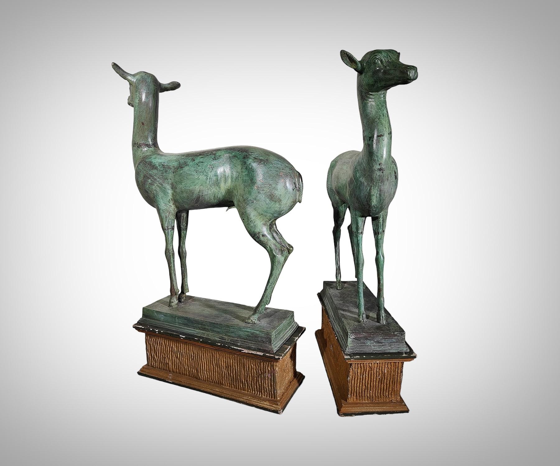 Small Pair Of Pompeian Deer From Herculaneum For Sale 5
