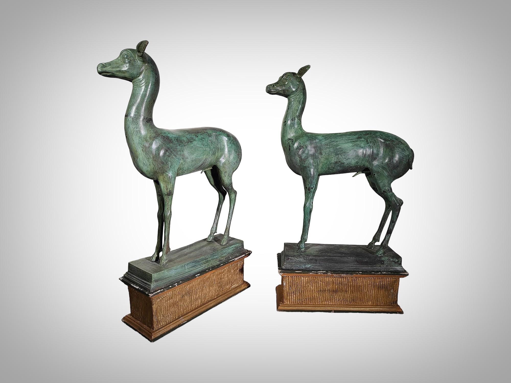 Small Pair Of Pompeian Deer From Herculaneum For Sale 6