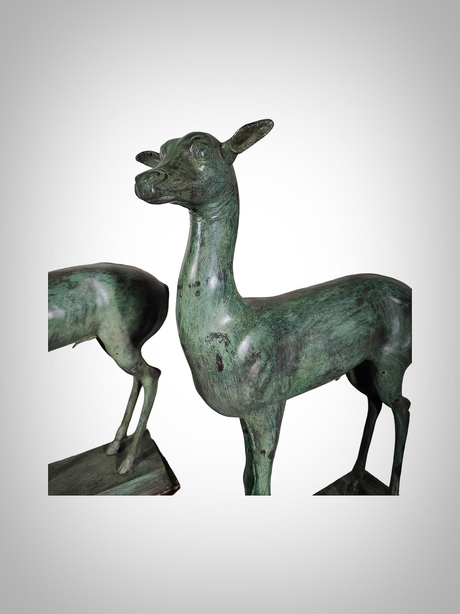 Small Pair Of Pompeian Deer From Herculaneum For Sale 2
