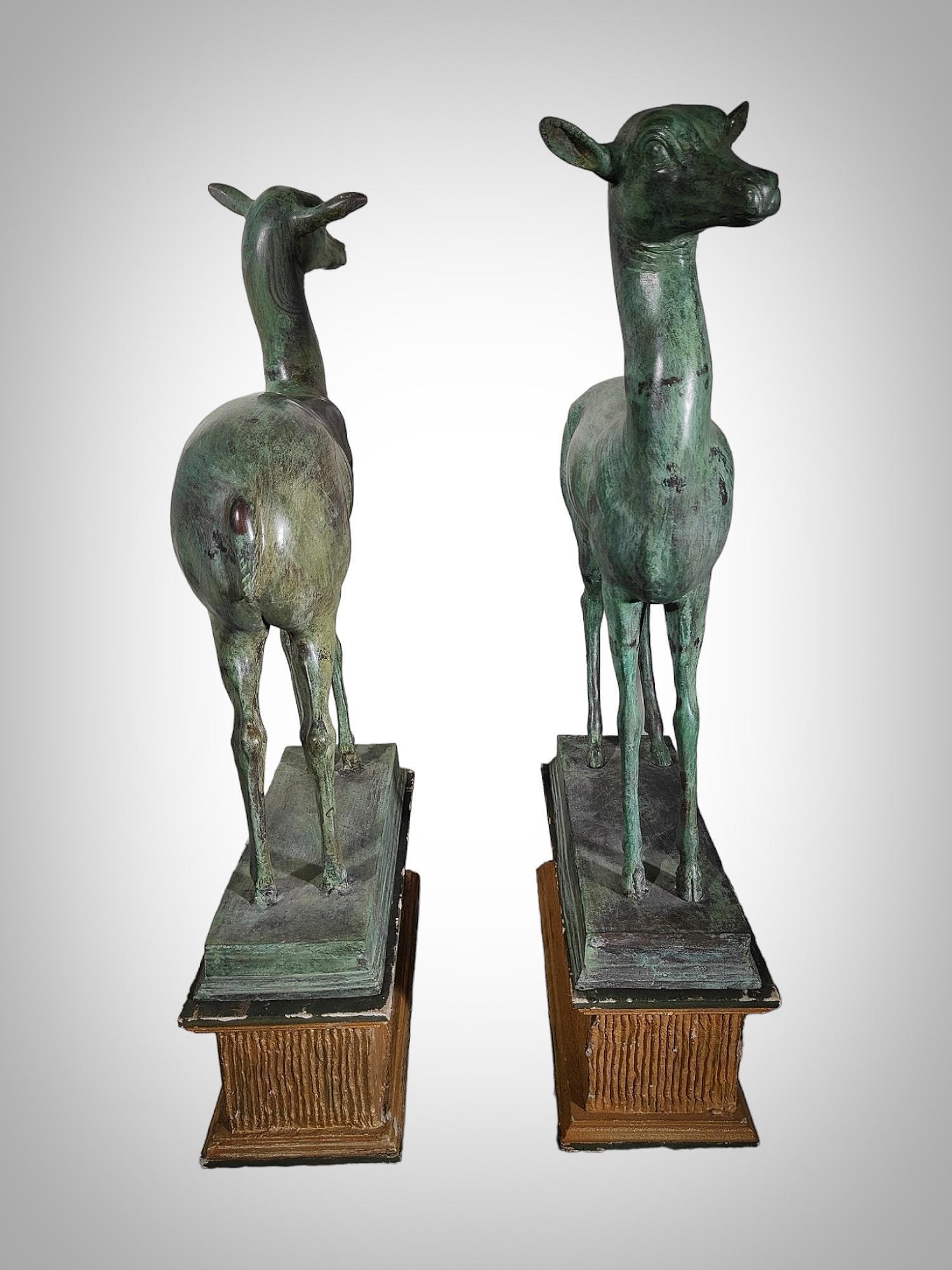 Small Pair Of Pompeian Deer From Herculaneum For Sale 4