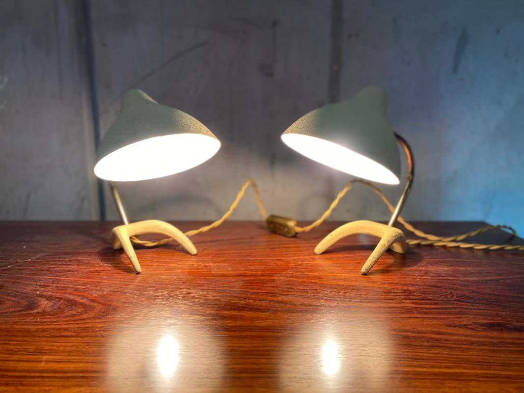 Small Pair of Table Lamps by Louis C. Kalff for Cosack Brothers, 1950s 6