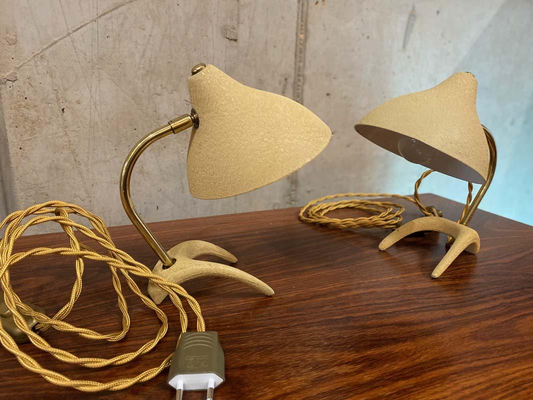 Dutch Small Pair of Table Lamps by Louis C. Kalff for Cosack Brothers, 1950s