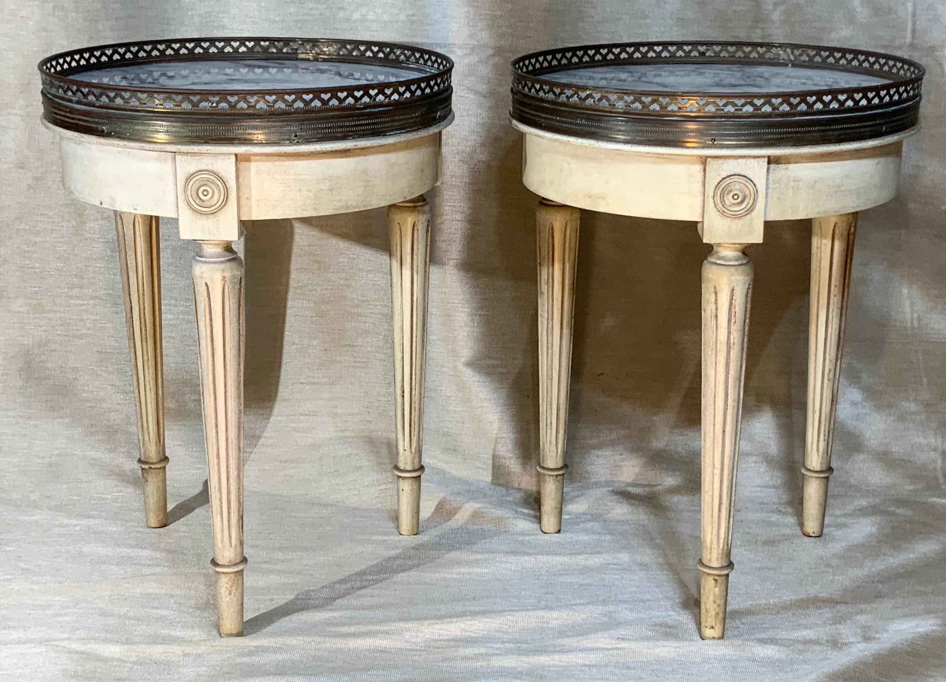 Small Pair of Vintage Bouillotte Style Tables 1