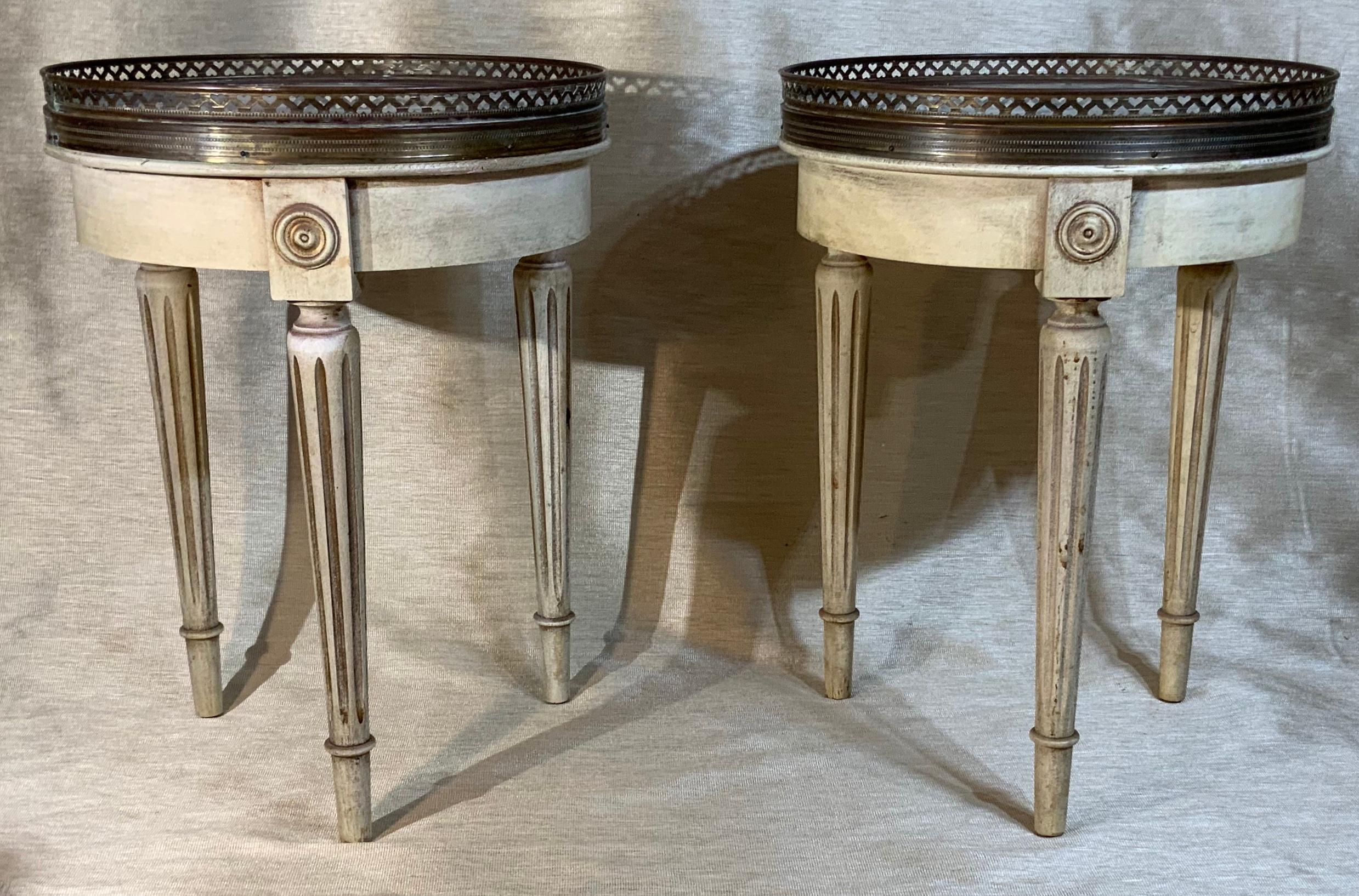 Small Pair of Vintage Bouillotte Style Tables 3