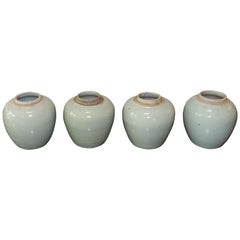 Small Pale Turquoise Pots, China, Contemporary