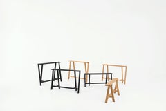 Small Pausa Oak Bench by Pierre-Emmanuel Vandeputte