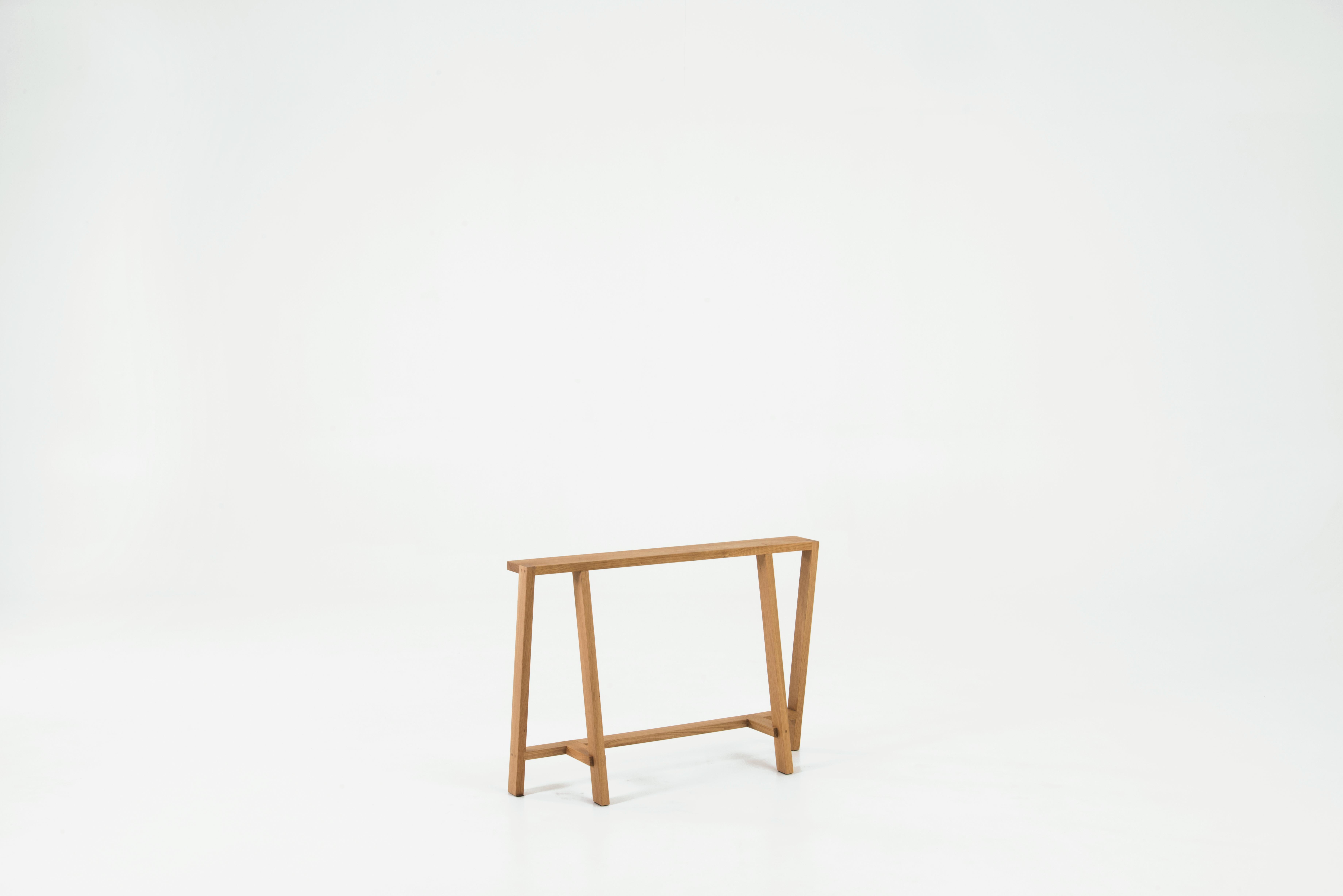 Small Pausa Oak Bench by Pierre-Emmanuel Vandeputte For Sale 2