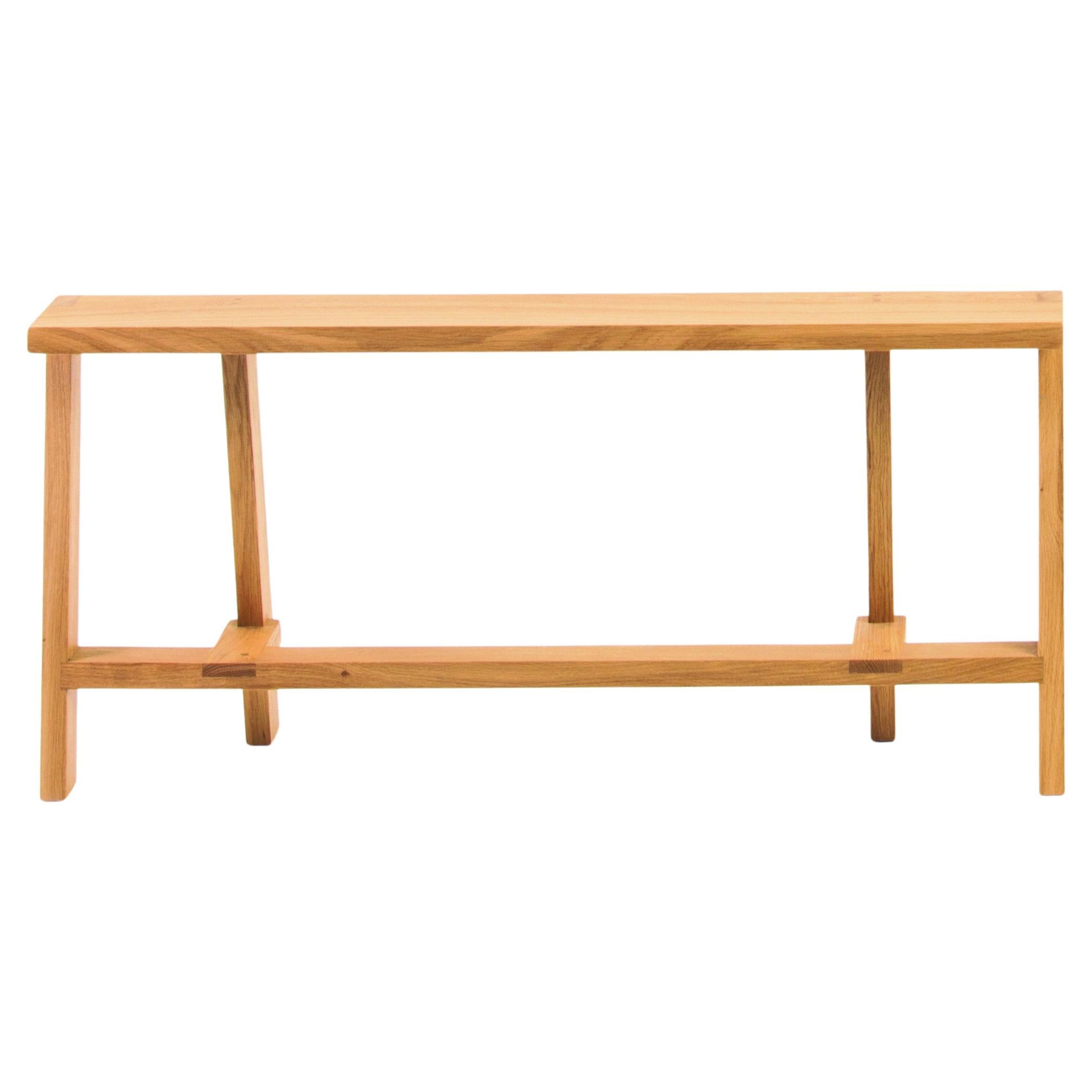 Small Pausa Oak Bench by Pierre-Emmanuel Vandeputte For Sale