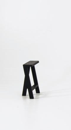 Small Pausa Oak Stool by Pierre-Emmanuel Vandeputte