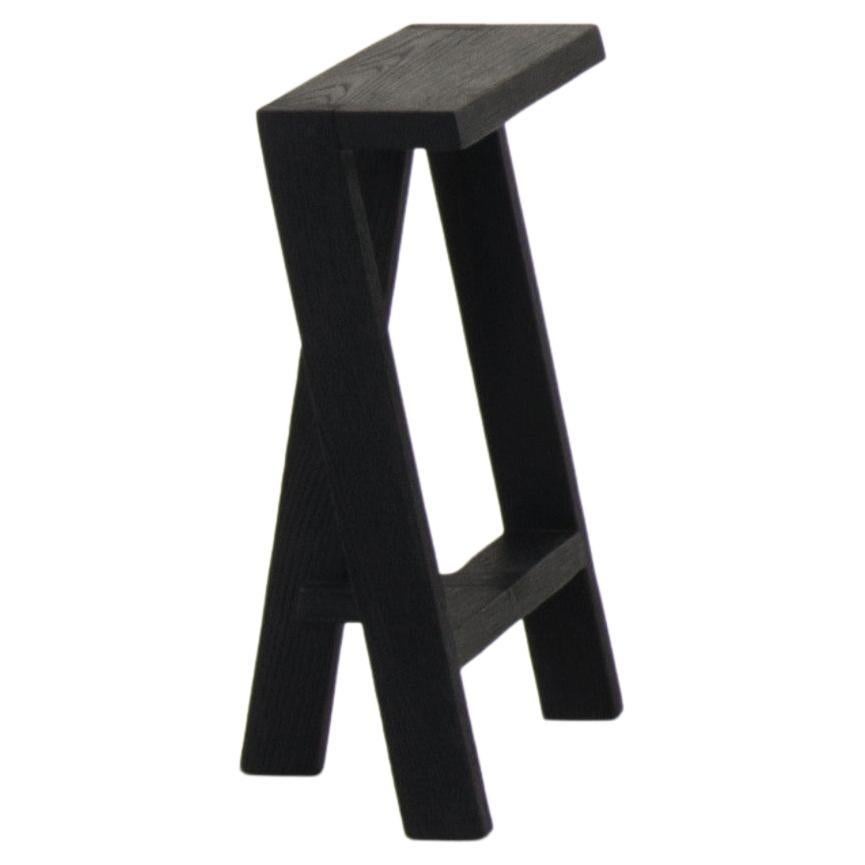 Small Pausa Oak Stool by Pierre-Emmanuel Vandeputte For Sale