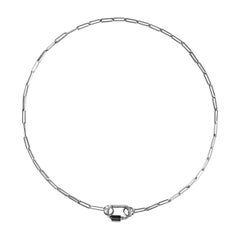 AS29 Small Pave Diamond Lock Necklace in 18k Black Gold