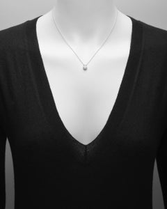 Small Pavé Diamond Pear-Shaped Pendant