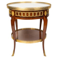 Pequeña mesa de pedestal, estilo Napoleón III, siglo XX.