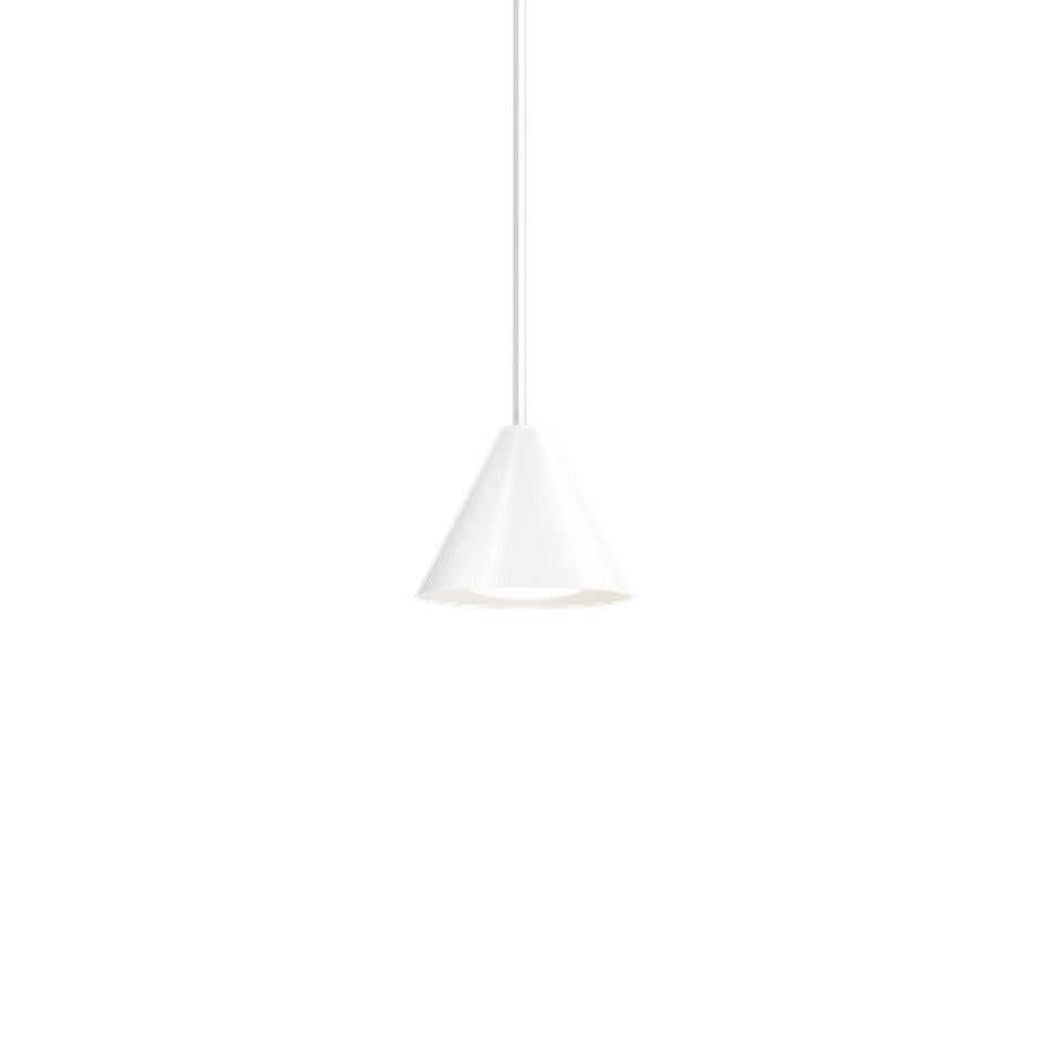 Small pendant lamp by Louis Poulsen
Measures: Width x height x length (mm)
175 x 135 x 175, 2.3 kg
Material: Spun aluminium. Built-in curved diffusor: Injection moulded polycarbonate. Canopy: Yes Cord length: 4 m. The lamp is fitted with an