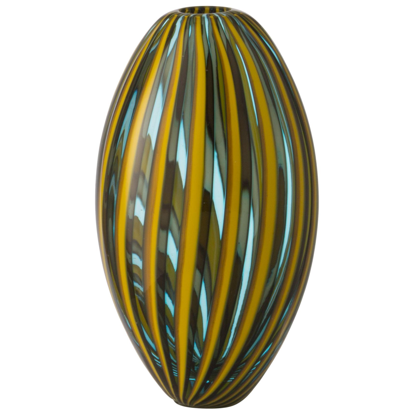 Kleine Vase Perles 3 aus mundgeblasenem Muranoglas von Salviati im Angebot