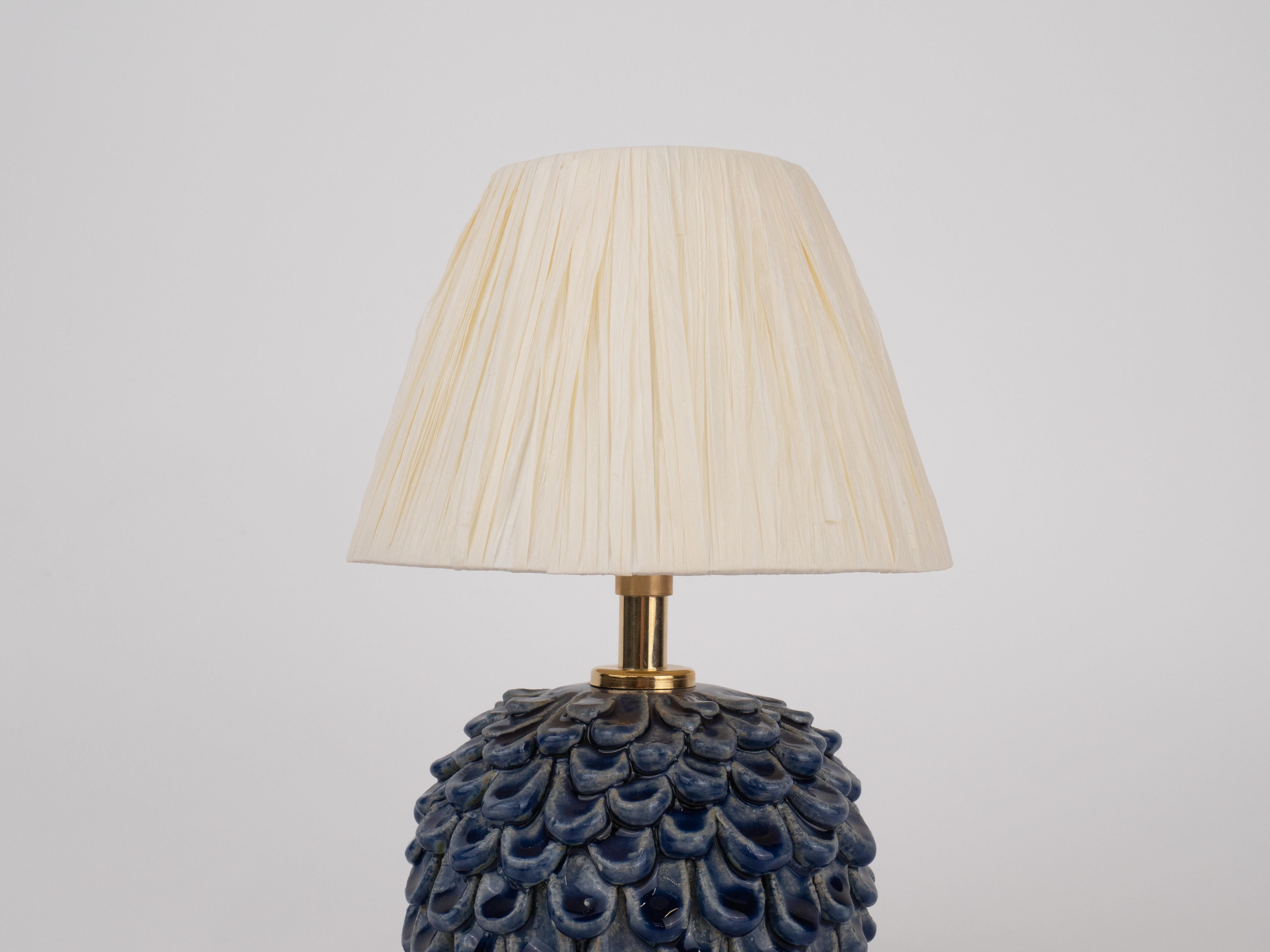 Small Petal Blue Table Lamp In New Condition For Sale In London, GB