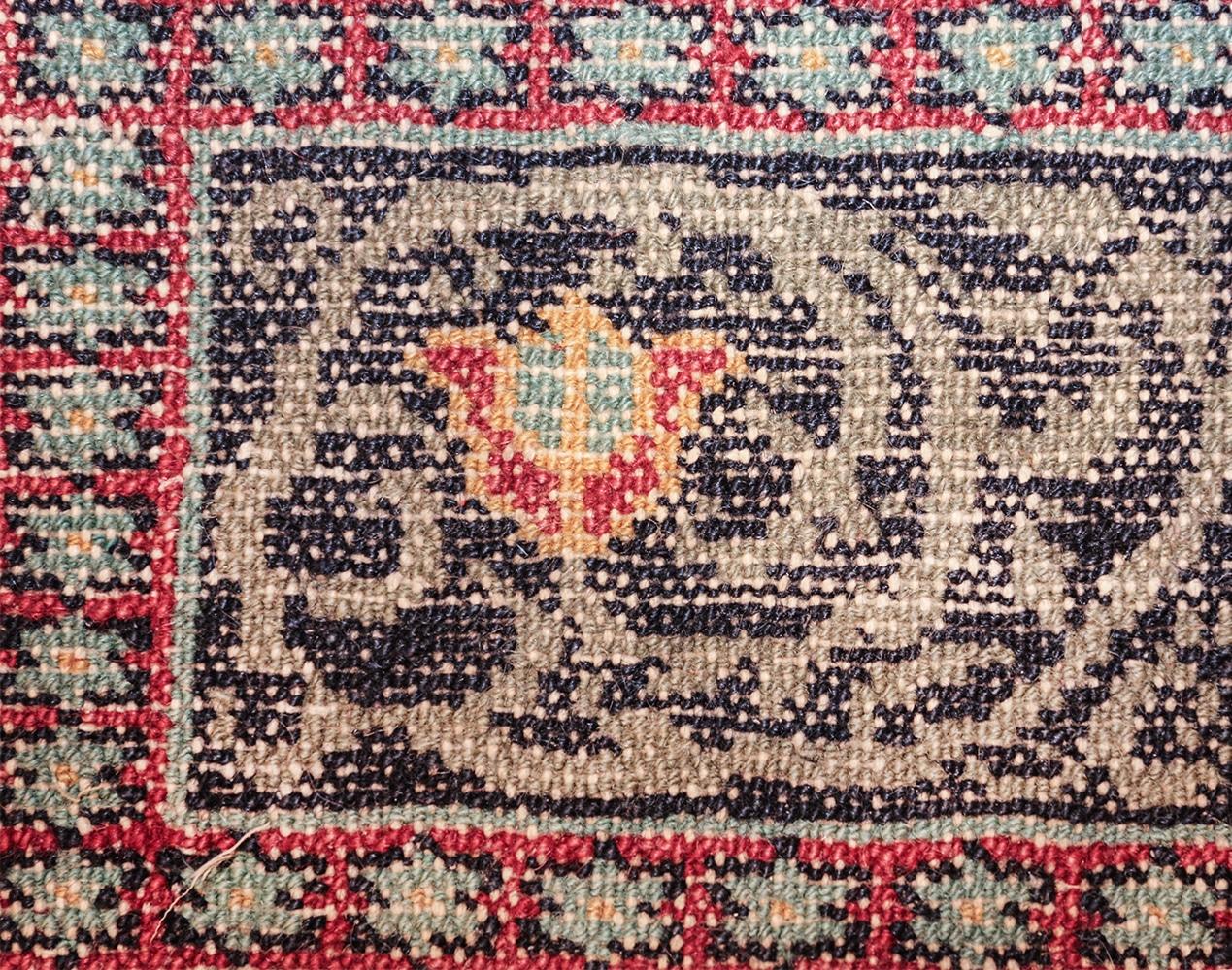 Wool Pictorial Antique Israeli Marbediah Rug. Size: 2 ft 6 in x 3 ft 6 in