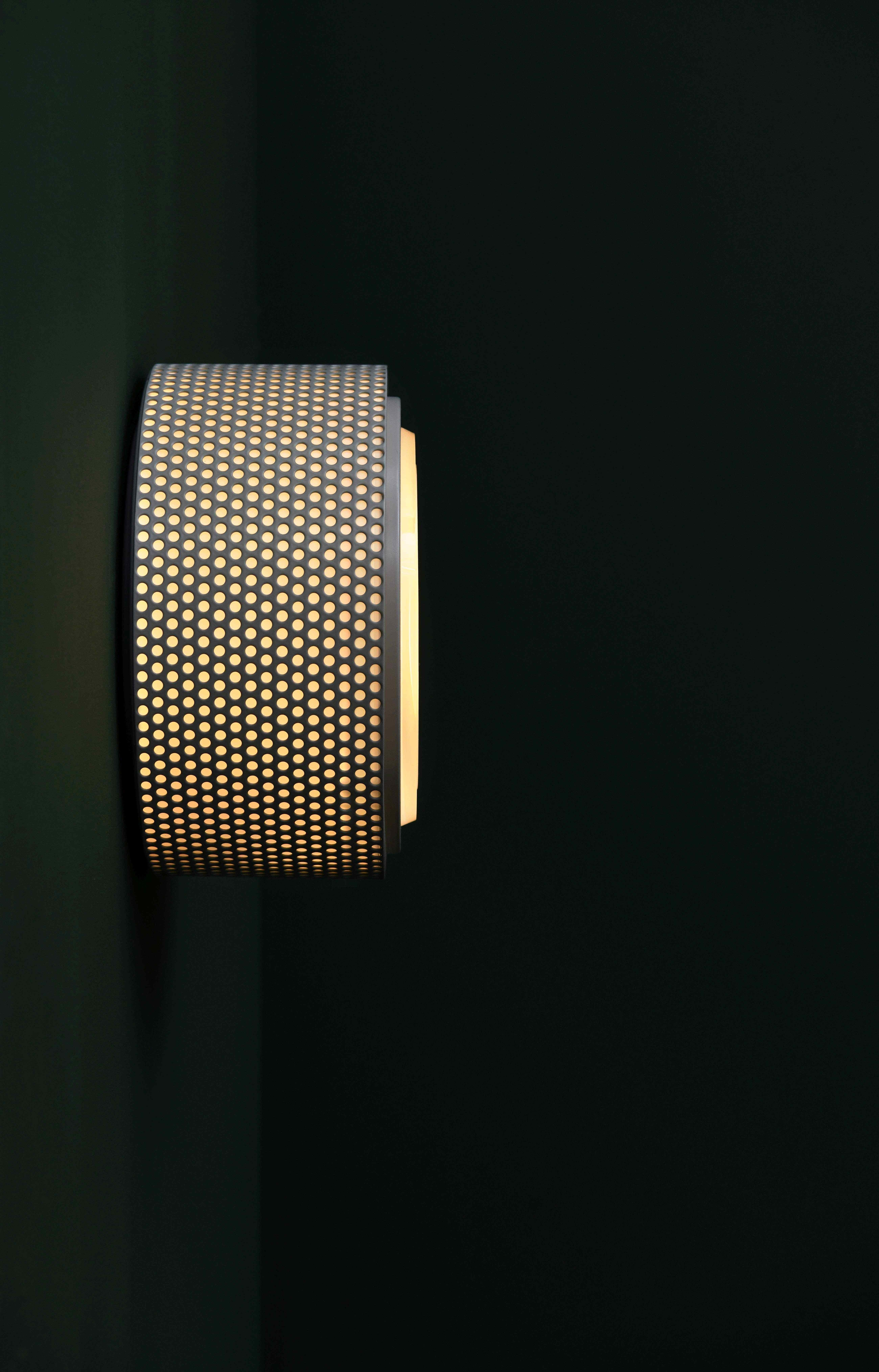 Aluminum Small Pierre Guariche 'G13' Wall or Ceiling Light for Sammode Studio in Black For Sale
