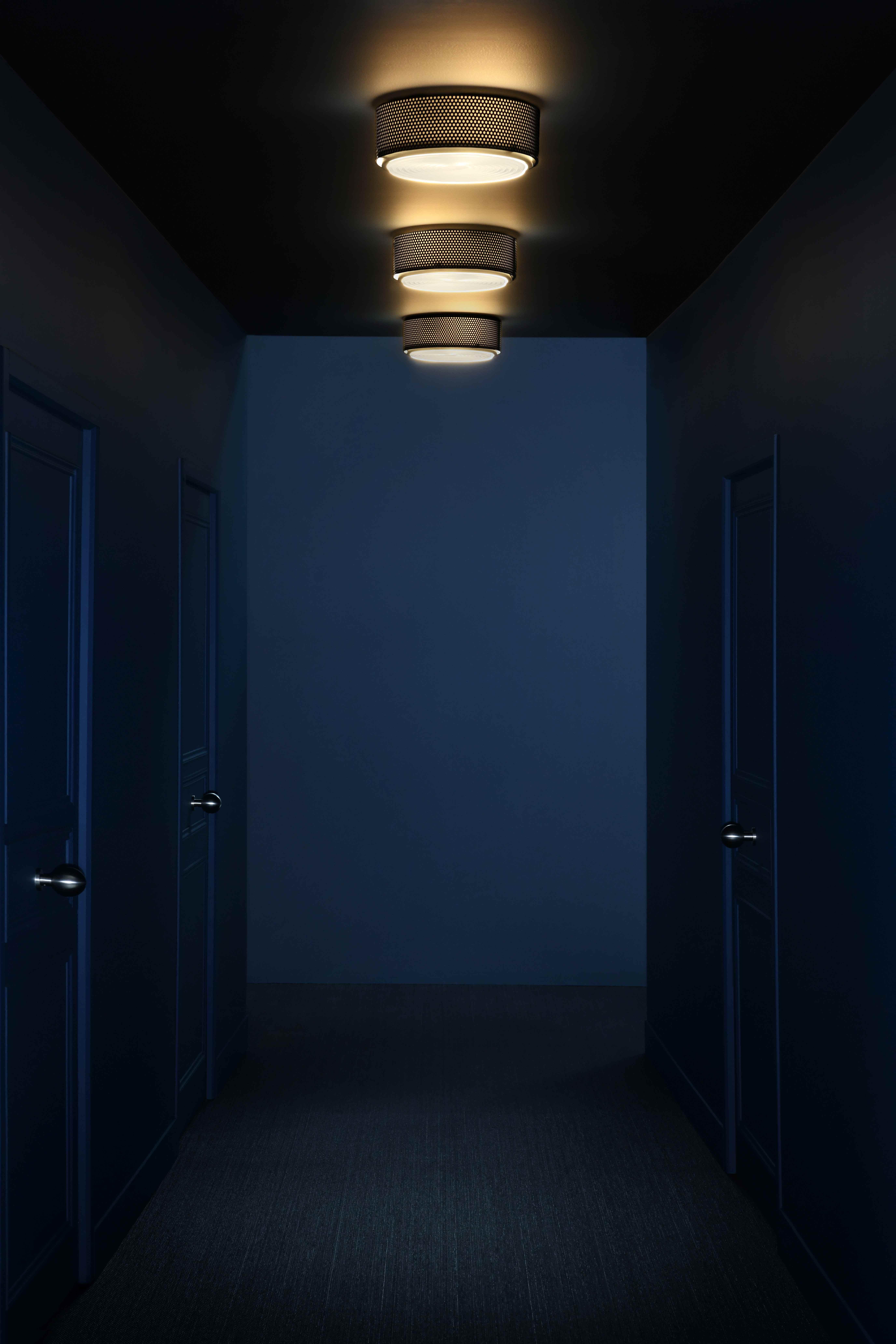 Painted Small Pierre Guariche 'G13' Wall or Ceiling Light for Sammode Studio in Gray For Sale