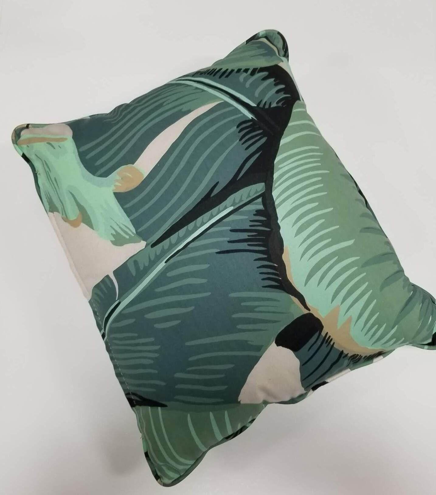 Mid-20th Century Martinique Banana Leaf Pillow from The Beverly Hills Hotel For Sale