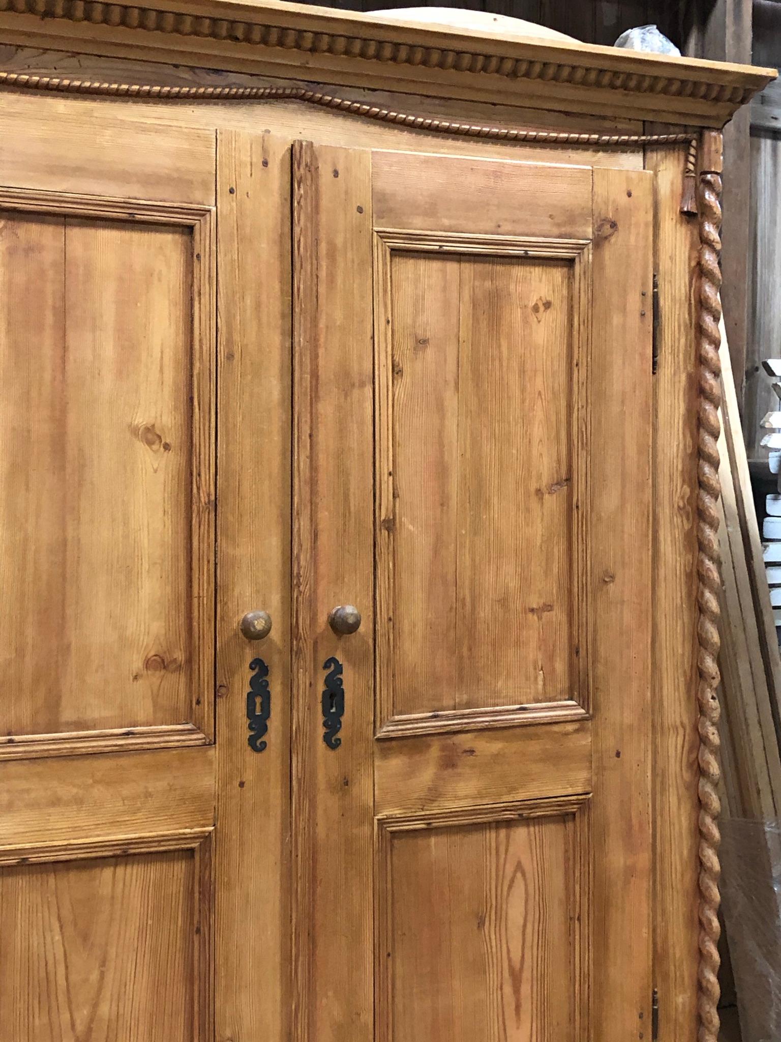 Small Pine Armoire, French 10