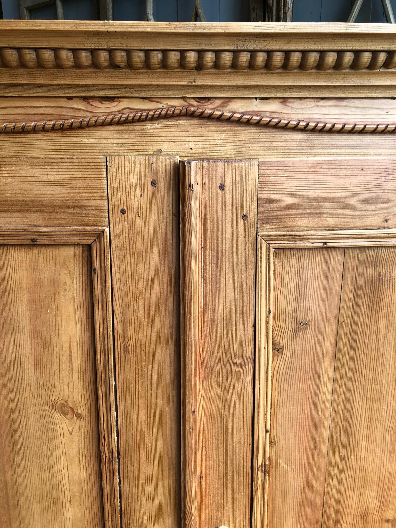 19th Century Small Pine Armoire, French