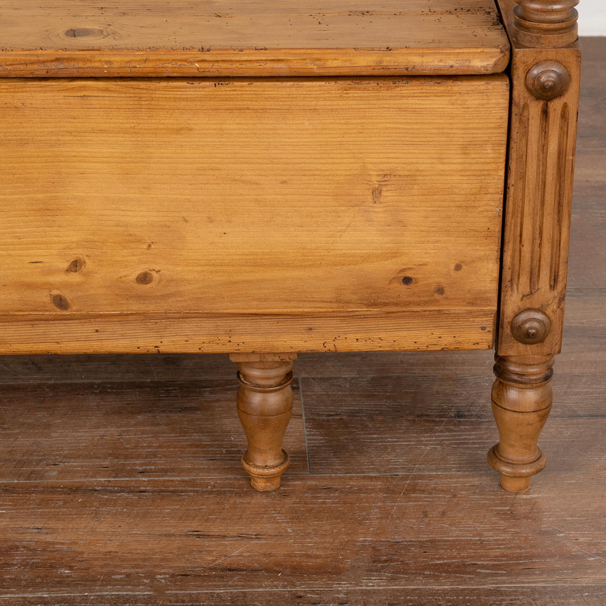 Small Pine Bench With Storage, Sweden Circa 1840-60 3