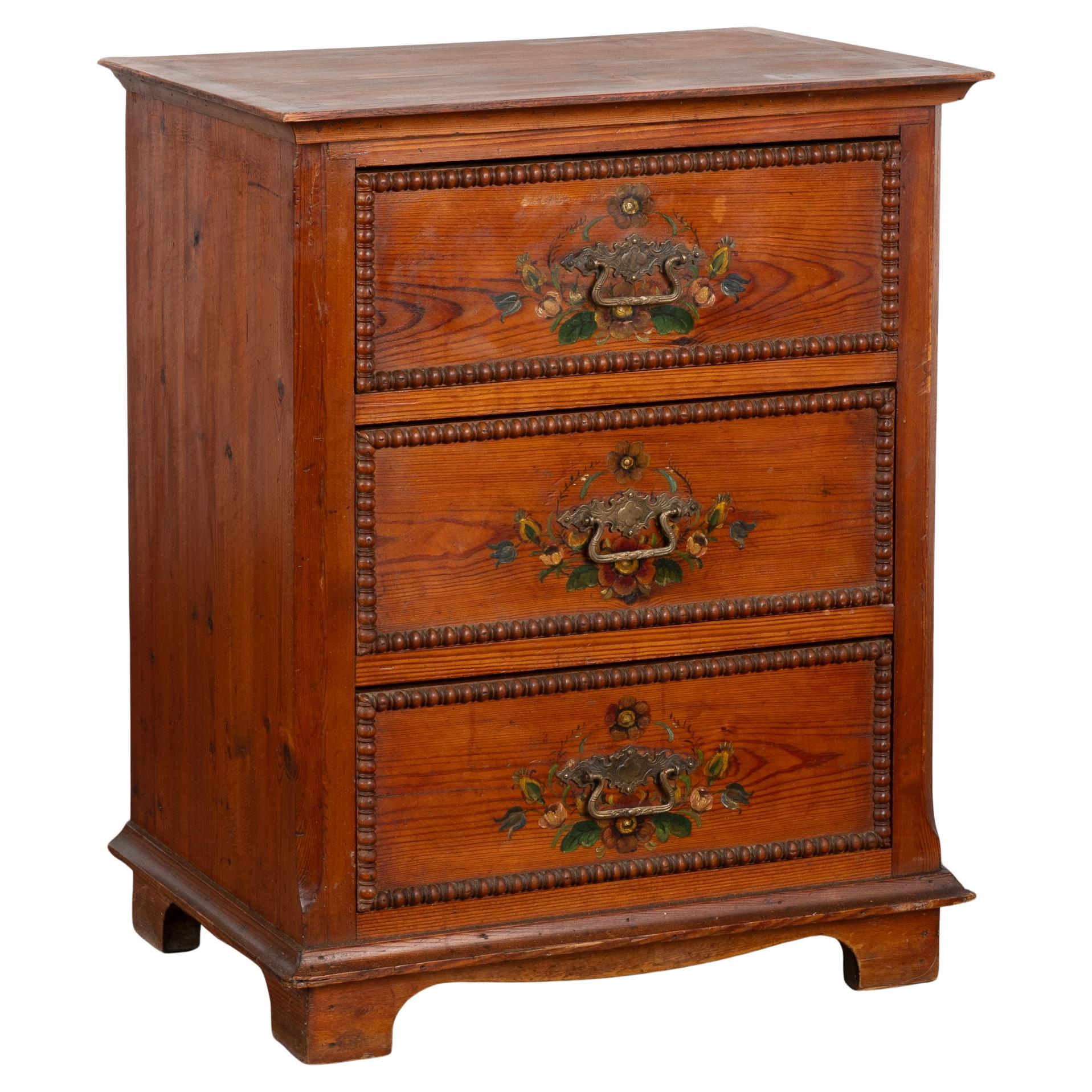 Small Pine Chest of Drawers Nightstand, Denmark circa 1890 For Sale at ...