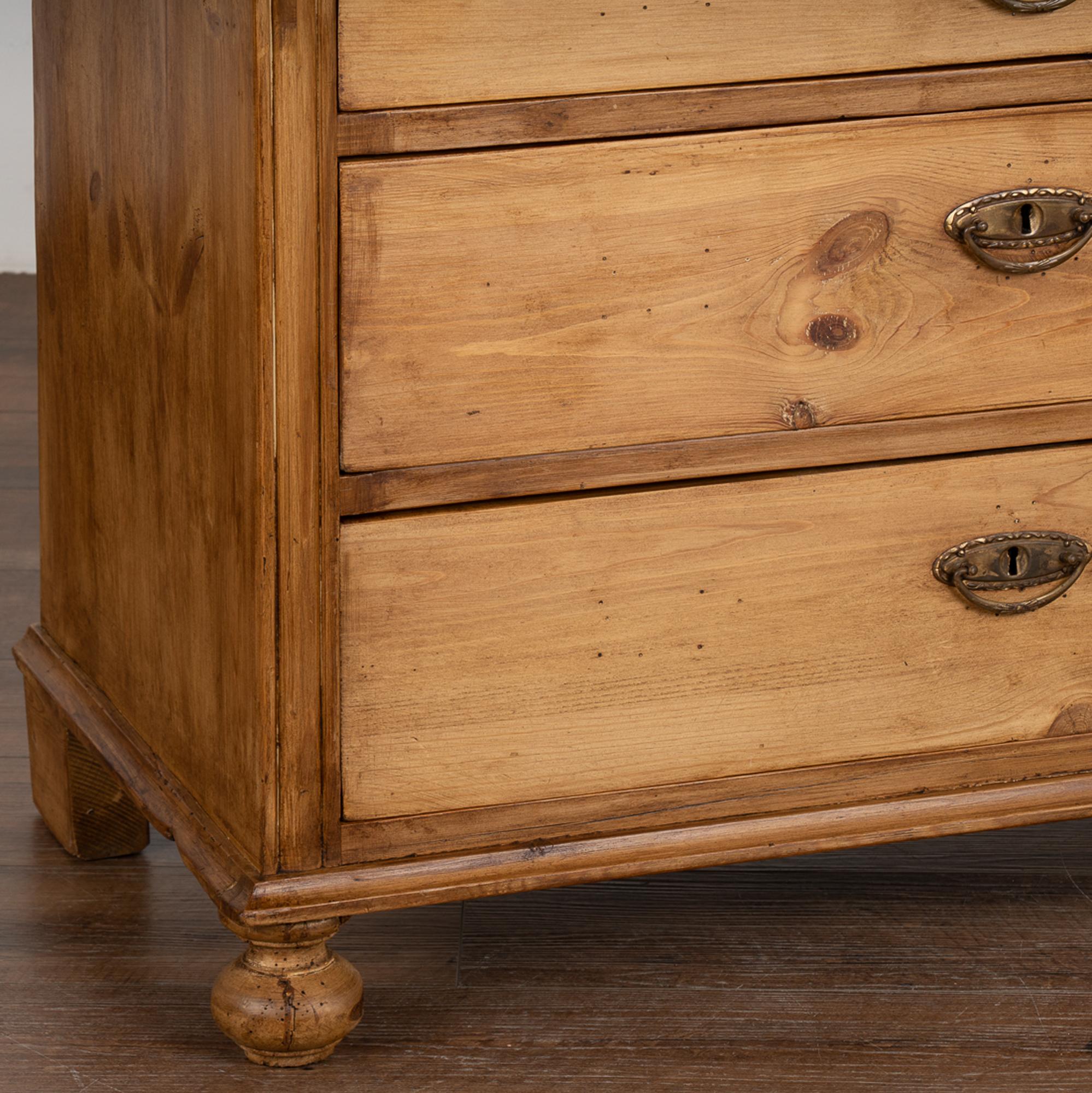 small antique pine chest of drawers