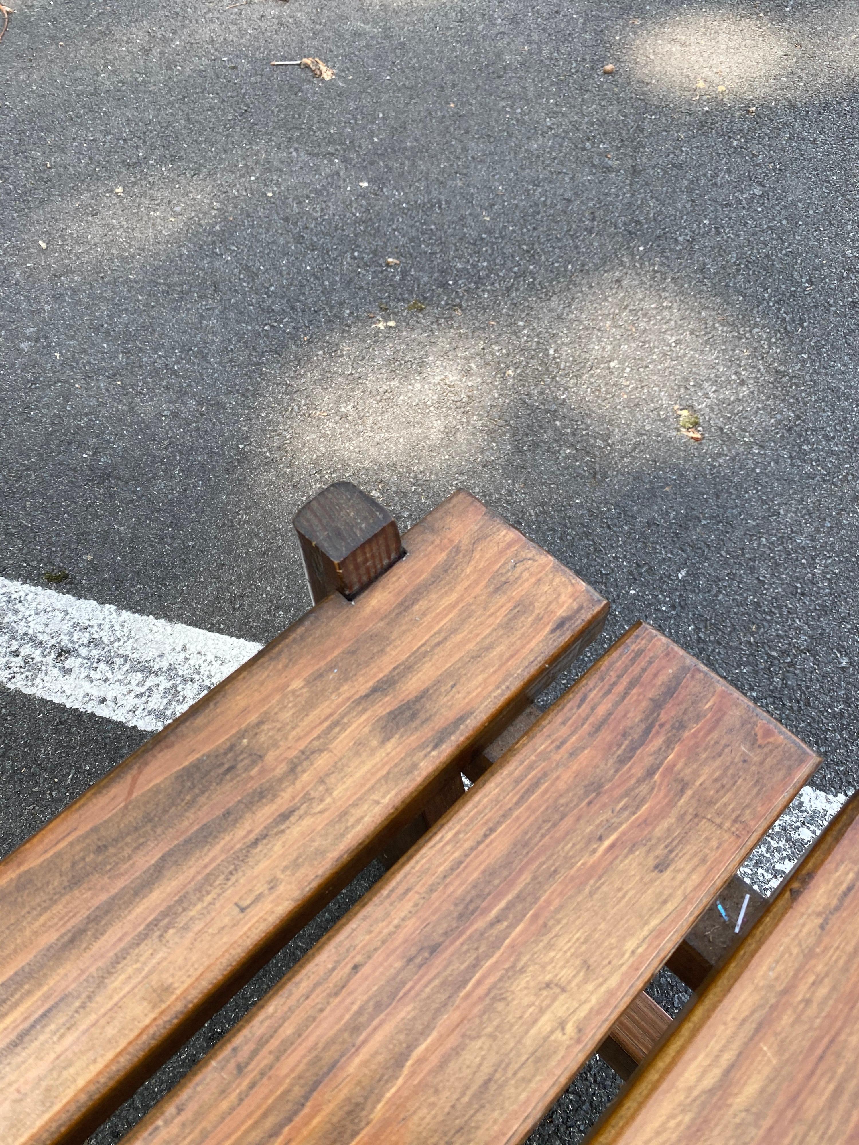 French Small Pine Coffee Table circa 1950, Reconstruction Style For Sale