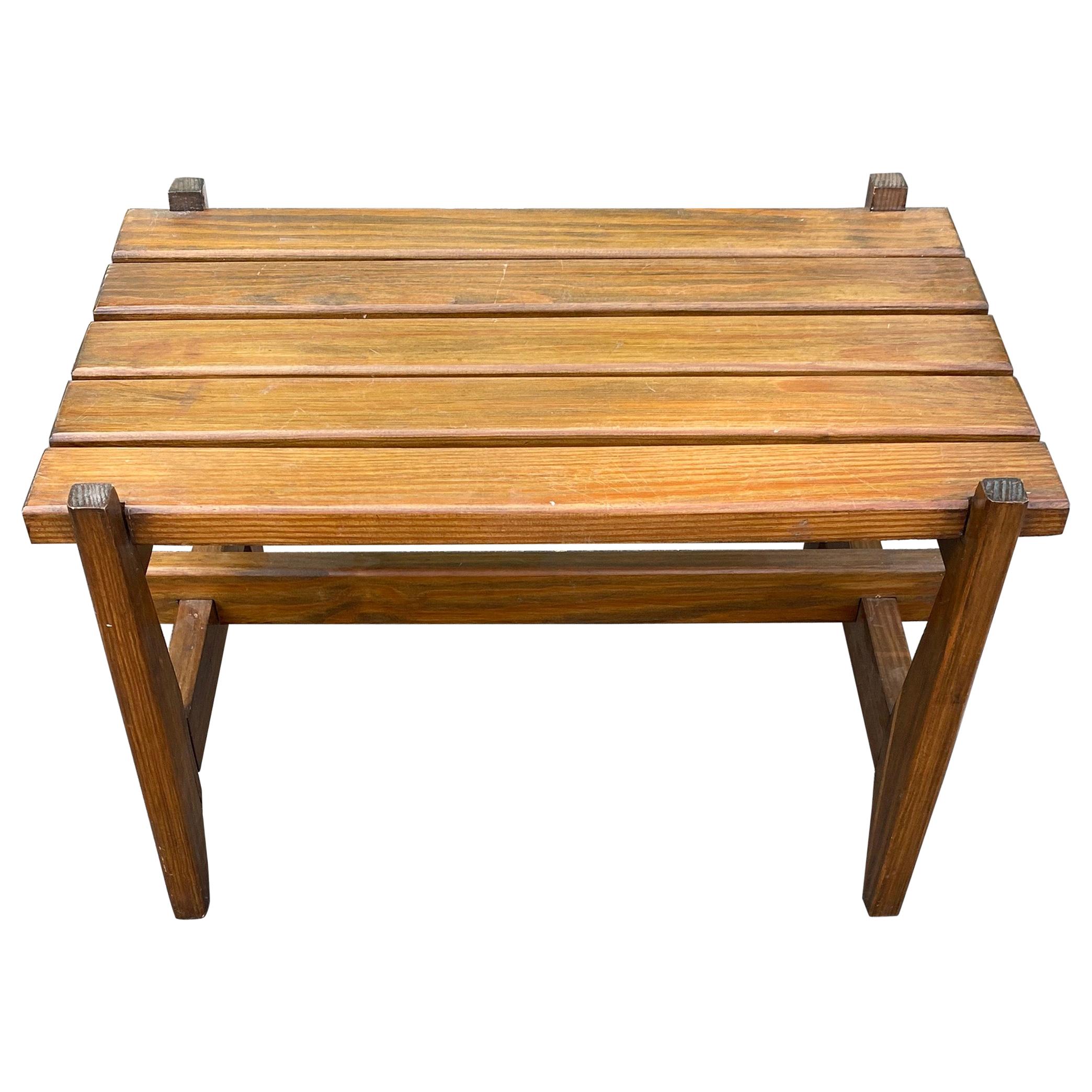 Small Pine Coffee Table circa 1950, Reconstruction Style