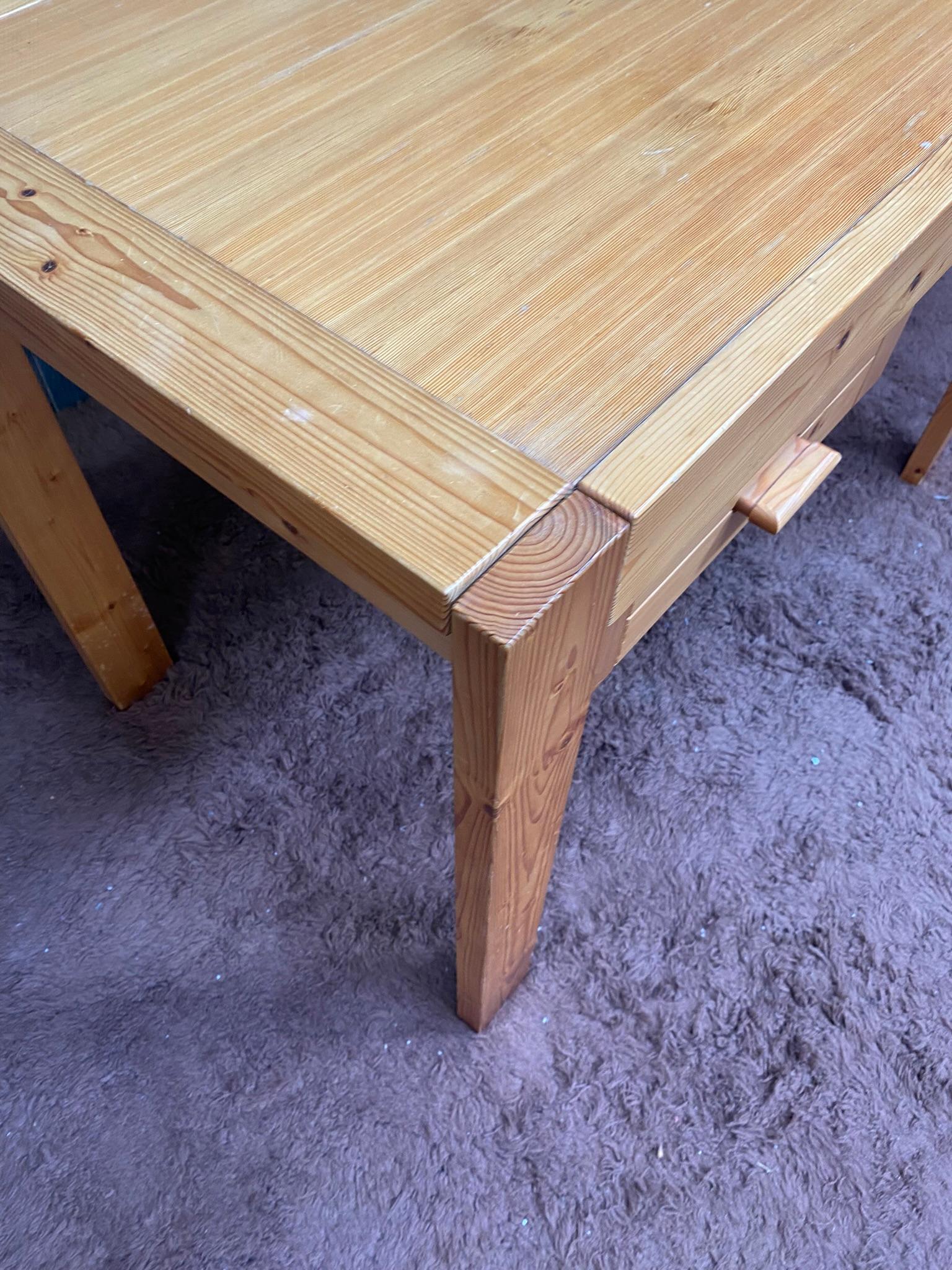 Mid-Century Modern Small Pine Desk Table in the 