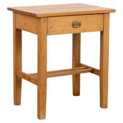 Antique Small Pine Nightstand Side Table, Denmark circa 1900