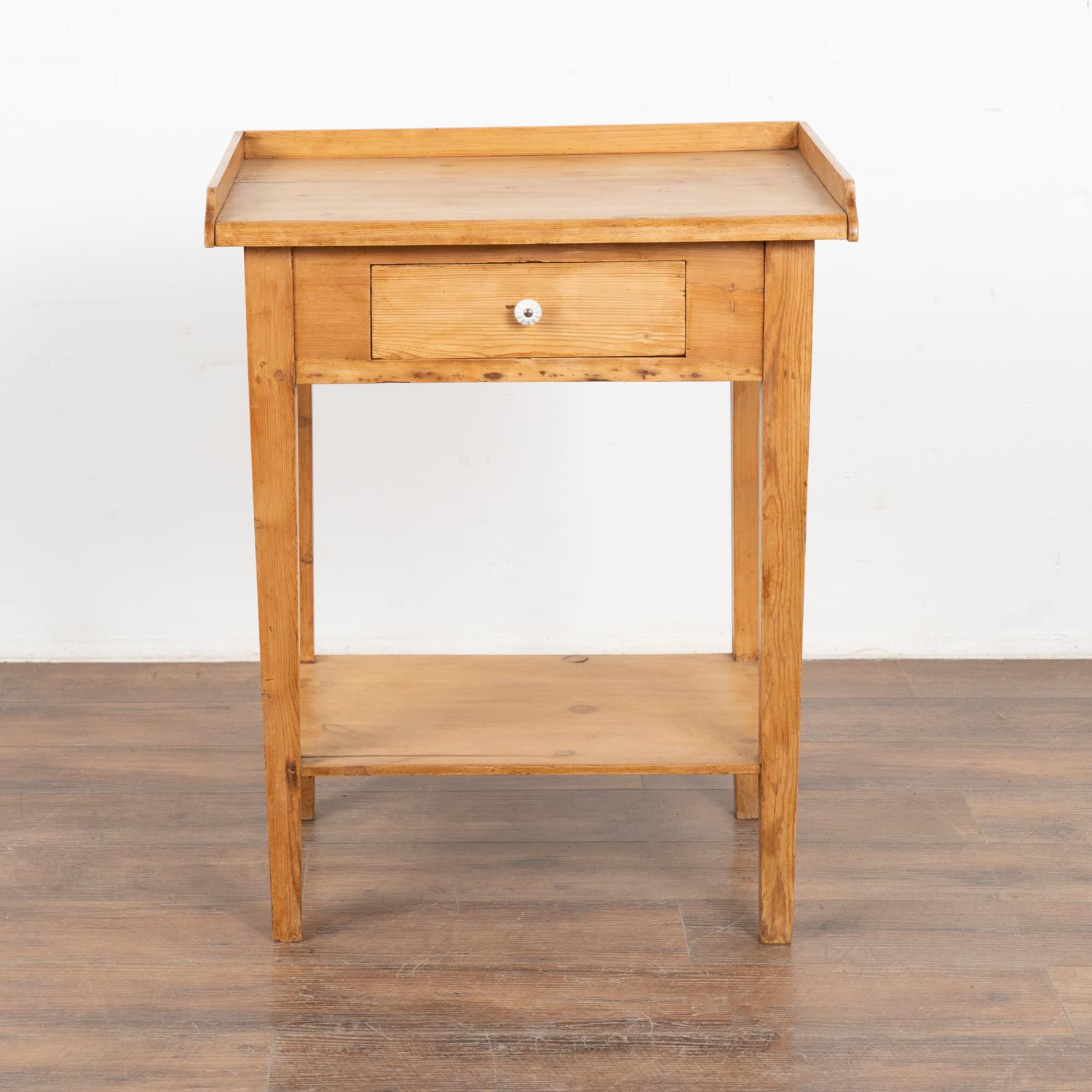 Country Small Pine Side Table With Drawer, Denmark circa 1890
