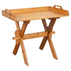 Small Pine Side Table with Tray Top, Sweden circa 1820-40