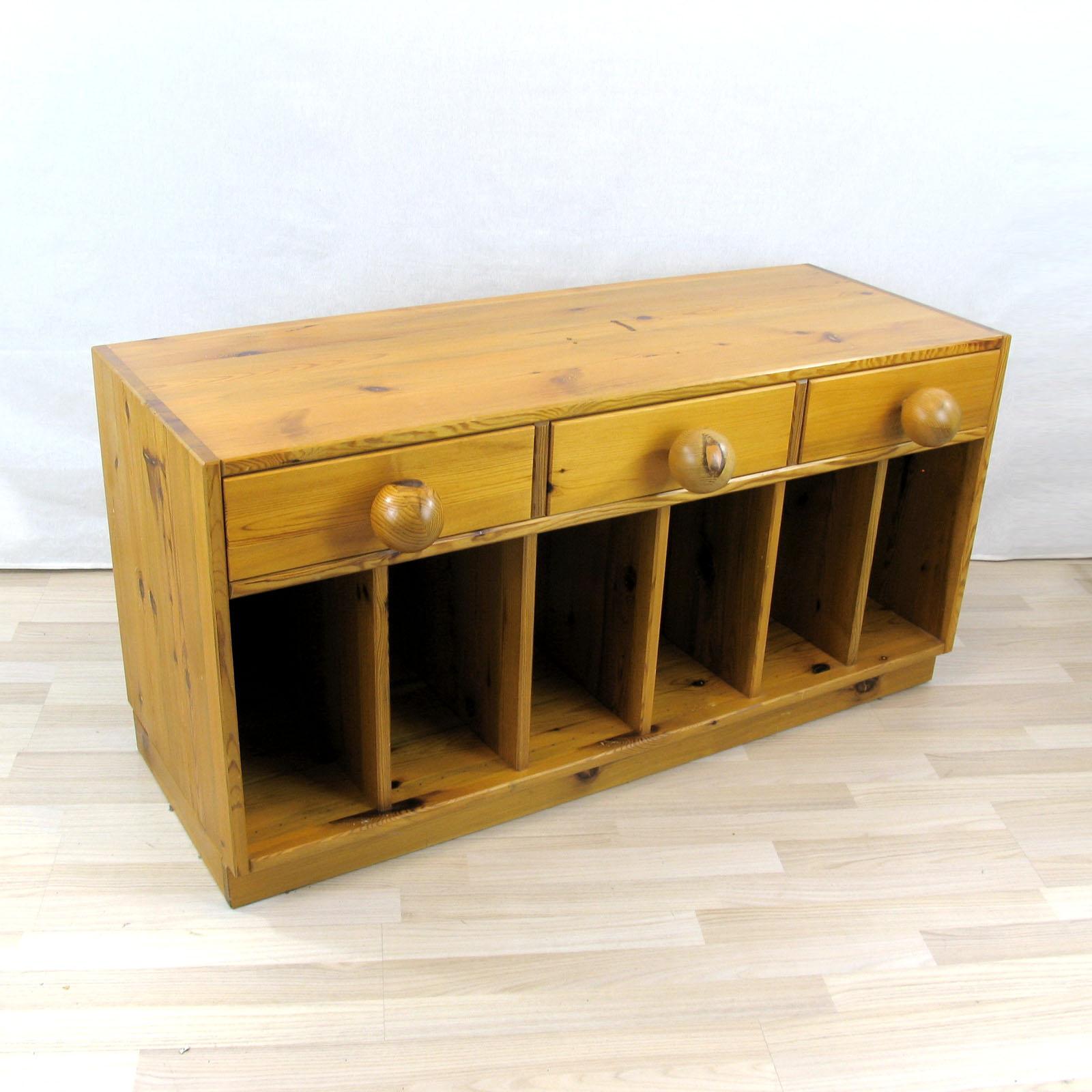 Swedish Small Pine Sideboard by Sven Larsson, Sweden 1970s For Sale