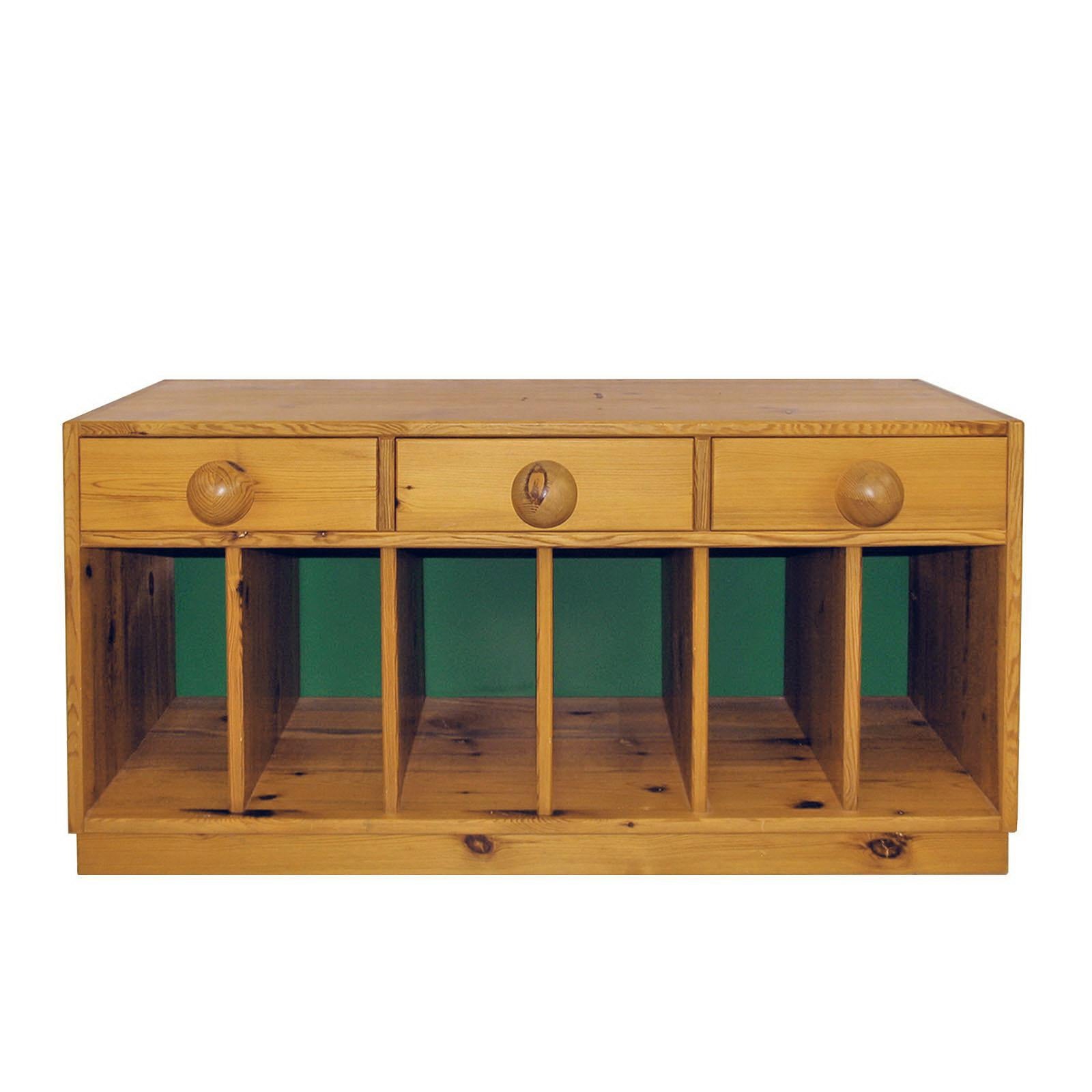 Small Pine Sideboard by Sven Larsson, Sweden 1970s