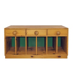 Small Pine Sideboard or Bench by Sven Larsson, Sweden 1970s