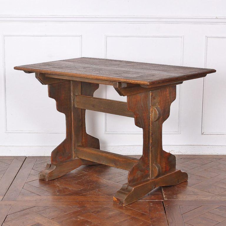 Modern Small Trestle Table with Electrical Design